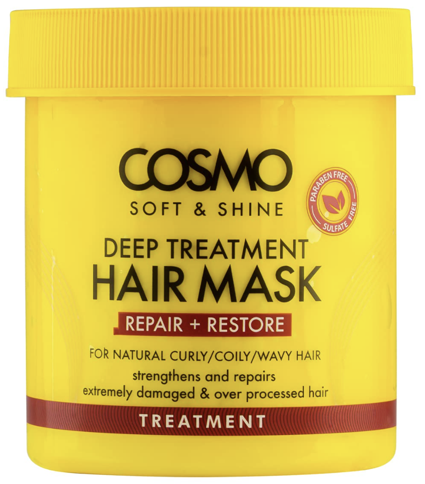 Cosmo Deep Treatment hair Mask 450mlAI Overview The Cosmo Deep Treatment, specifically the Cosmo Soft & Shine Deep Treatment Hair Mask, is a deep-conditioning hair mask designed to repair, nourish, an